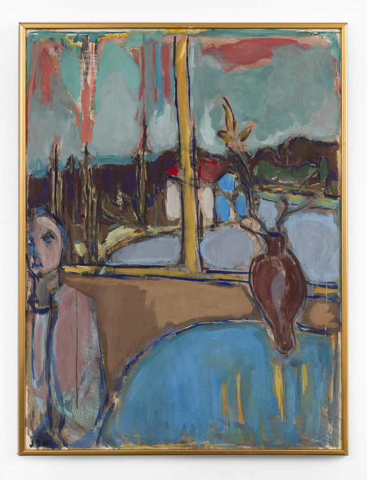 John David Nielsen, Mann ved vindu, 1980, olje på lerret, 99 x 74 cm